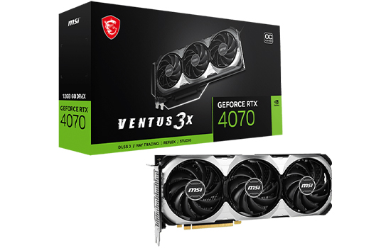 Placa de Vídeo MSI NVIDIA GeForce RTX 4070 Ventus 3X OC, 12GB